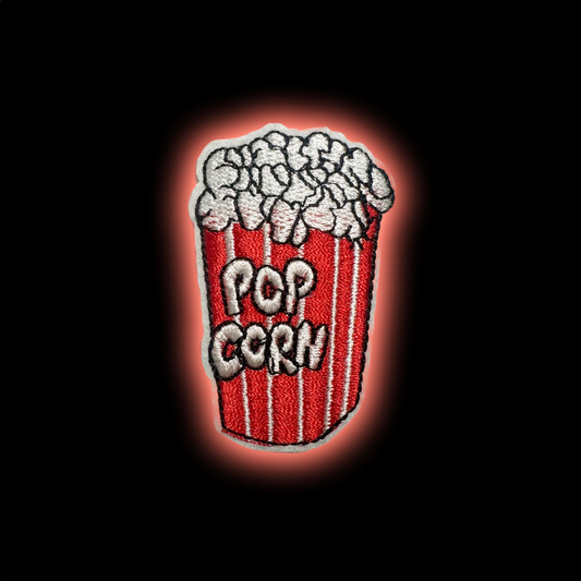 Popcorn Iron-On Patch | Movie Nights