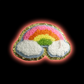 Rainbow & Clouds Plush iron-on embroidered patch - Patch-Up India